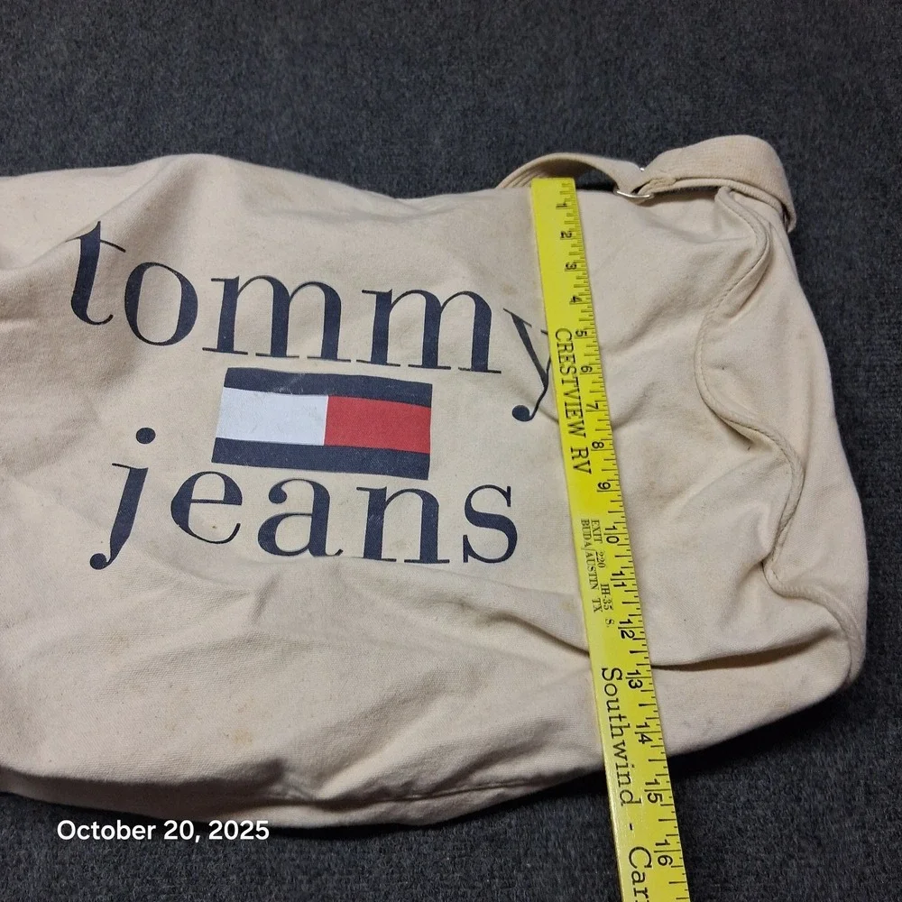 * Vintage Tommy Jeans Hilfiger Duffle Bag‎ Large Canvas